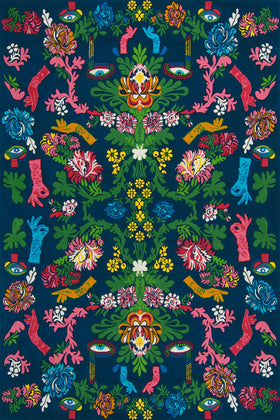Overhead image of Powder Room rug by Romance Was Born