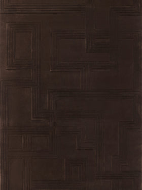 overhead image of the bowie deep brown rug