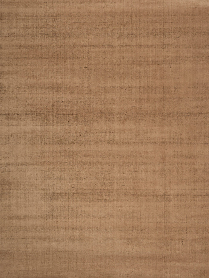 Overhead image of the Ravira peach coffee rug