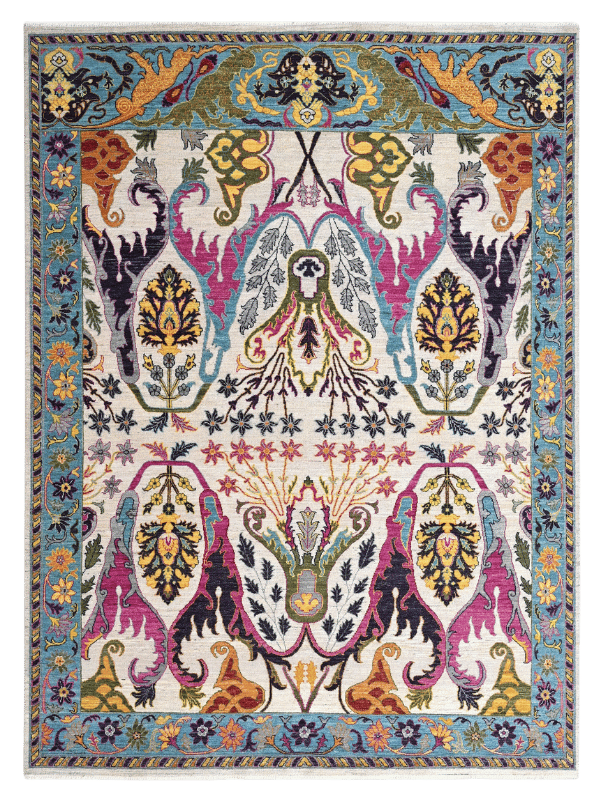 overhead image of the Solenne Multi rugs designed by designer rugs