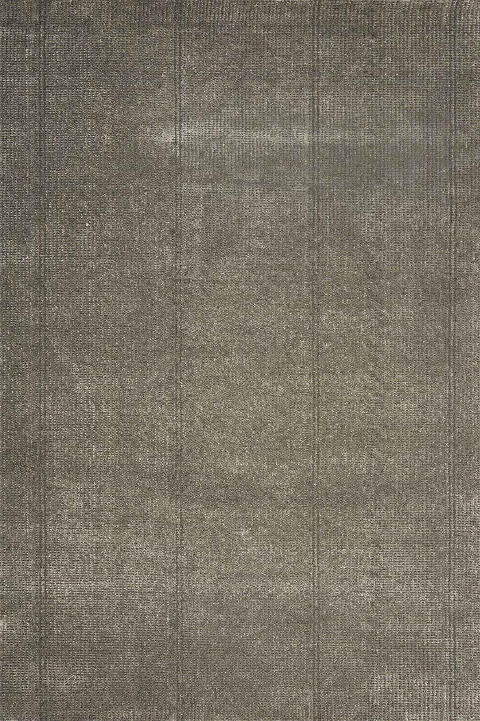 Overhead view of Tungsten rug in silver iron colour