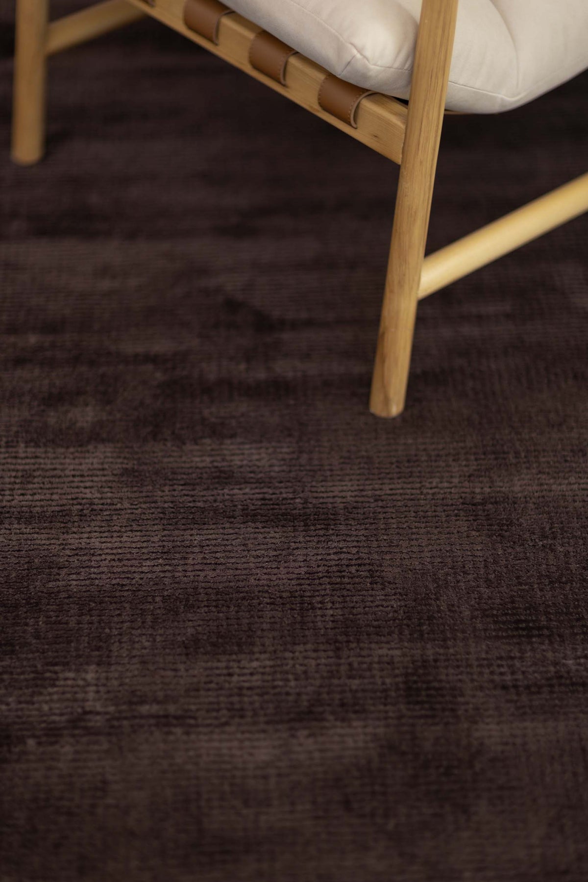 close up image of the wolfram-umber rug