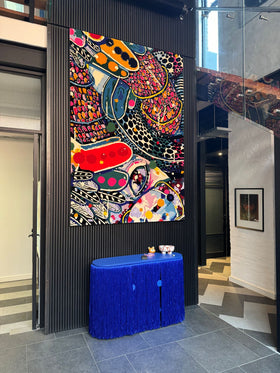 image of the Code Fluff rug designed by Kathryn Barton