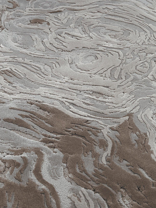 close up of the woodgrain rug designed by designer rugs