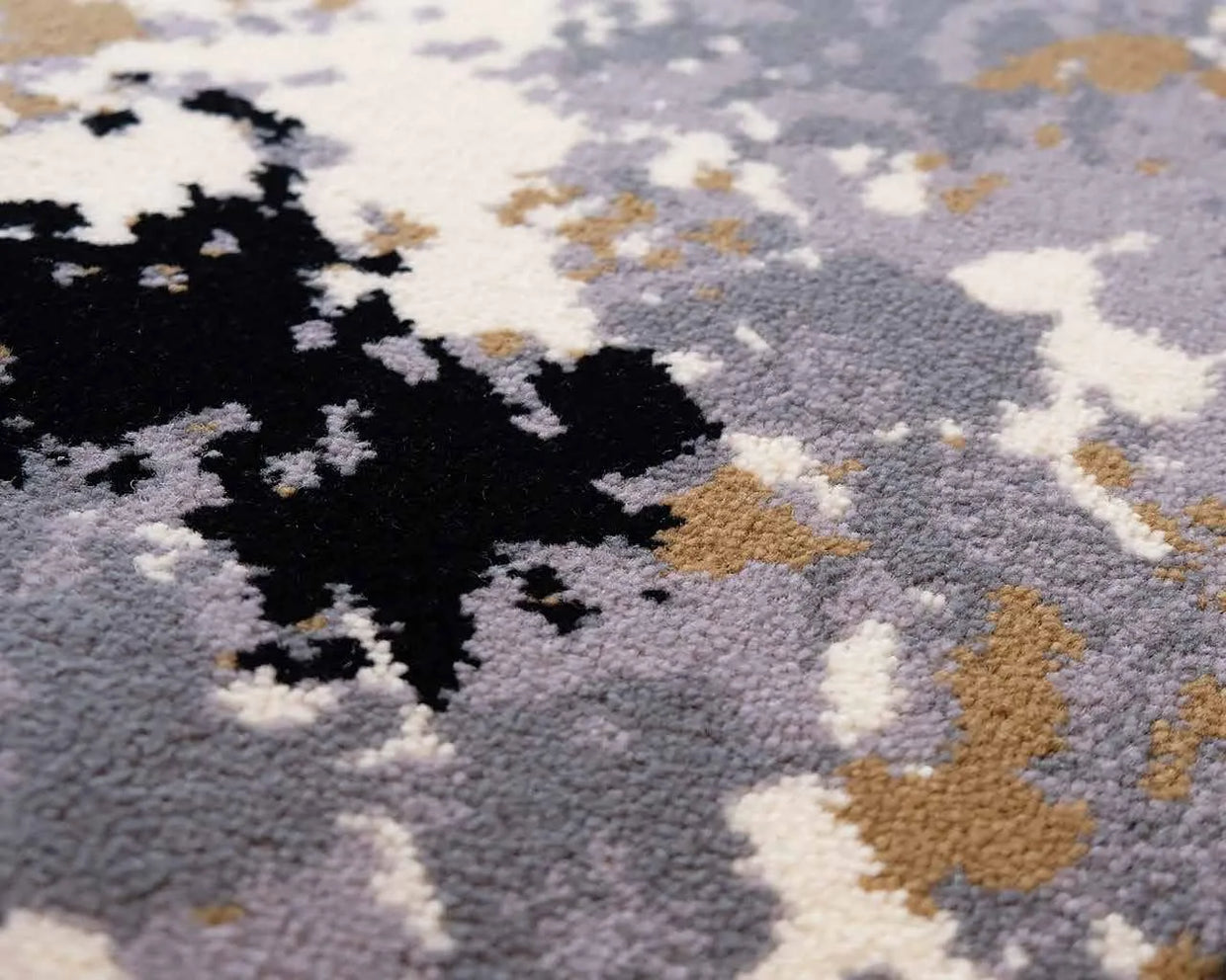 Axminster carpet in black, white and gold