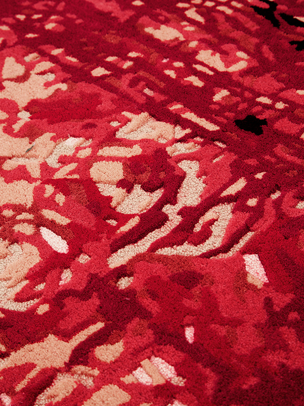 designer rugs jordan gogos love red closeup web closeup