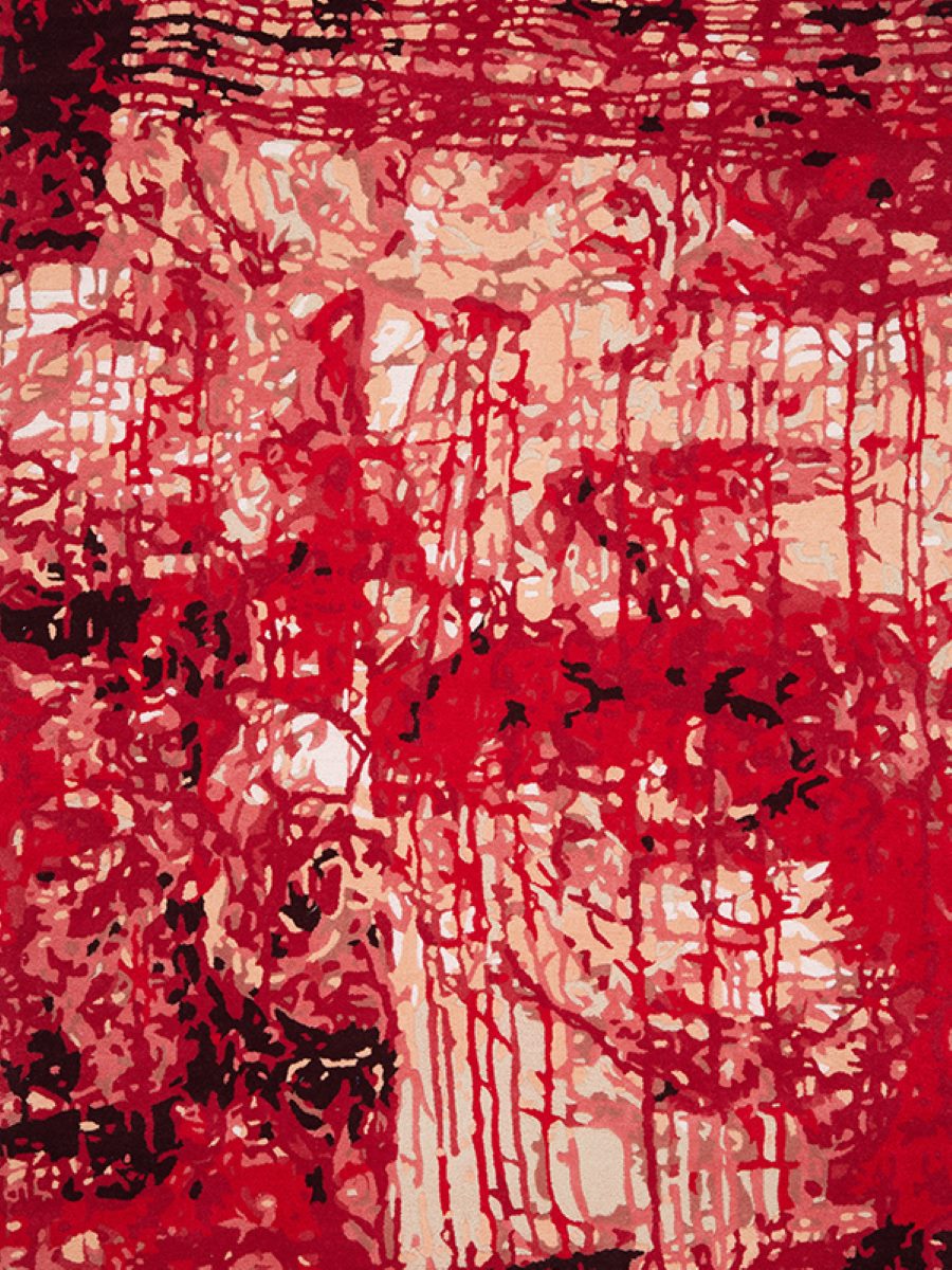 designer rugs jordan gogos love red overhead web overhead