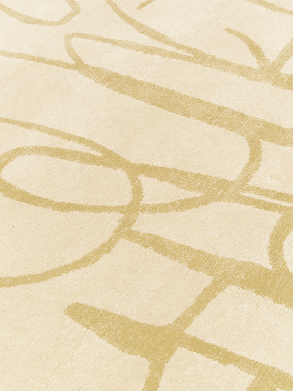 close up image of Seymour rug in beige